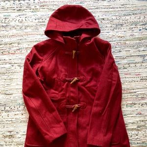 Merona Maroon red wool coat